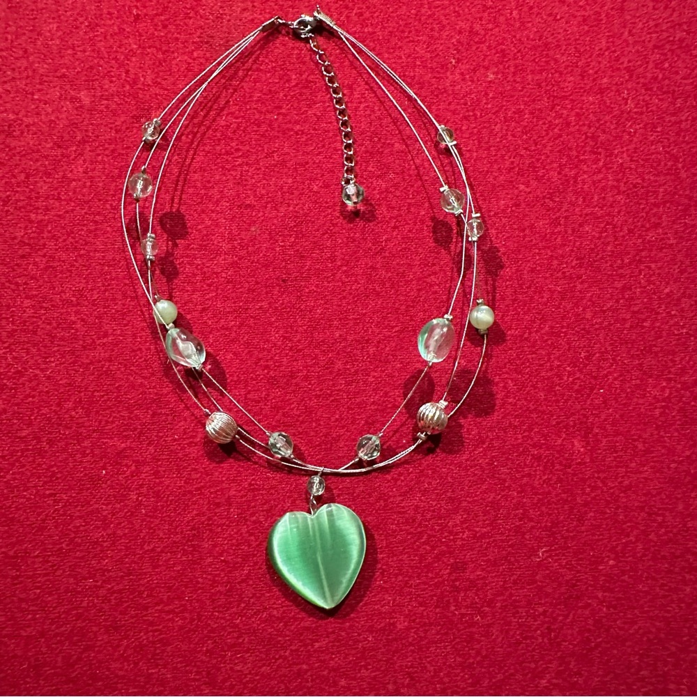 Beaded Heart Several Strand Necklace